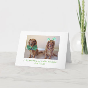 Cartão Golden Retriever St. Patrick's Day Card