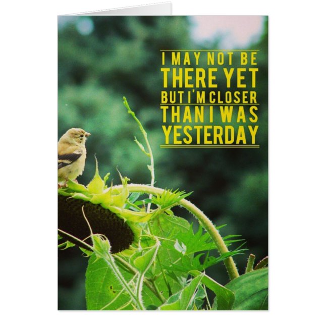 Cartão Goldfinch Mais Próximo Que Eu Estava Ontem (Frente)