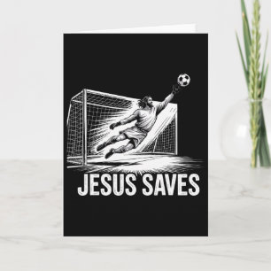Cartão Goleiro de Futebol Jesus Salva Soc Cristiano