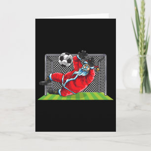 Cartão Goleiro de Futebol Papai Noel Natal Esportes Crian