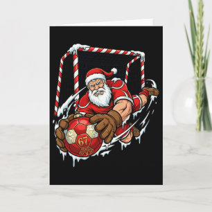 Cartão Goleiro do Papai Noel 67 Futebol Ll Natal Esportes