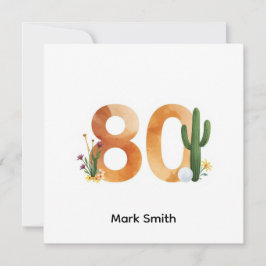 Cartão Golf 80th Birthday with golf ball for golfer