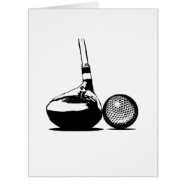 Cartão Golf Ball and Club