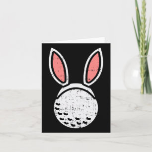 Cartão Golf Ball Bunny Ouve Engraçado Páscoa Golfe Golfer