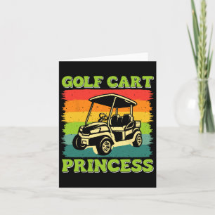 Cartão Golf Cart Princesa Golf Jogador Esportivo Golfe Go