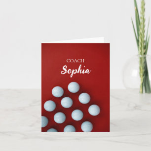 Cartão Golf Clubs Art Golf Coach Nome Para Jogadores De G