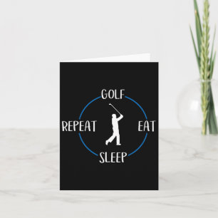 Cartão Golf Coma Dormir Repete Presente Para Golfistas E