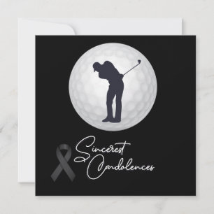Cartão Golf Condolences simpatia pela golfista feminina