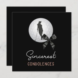 Cartão Golf Condolences simpatia pela golfista feminina
