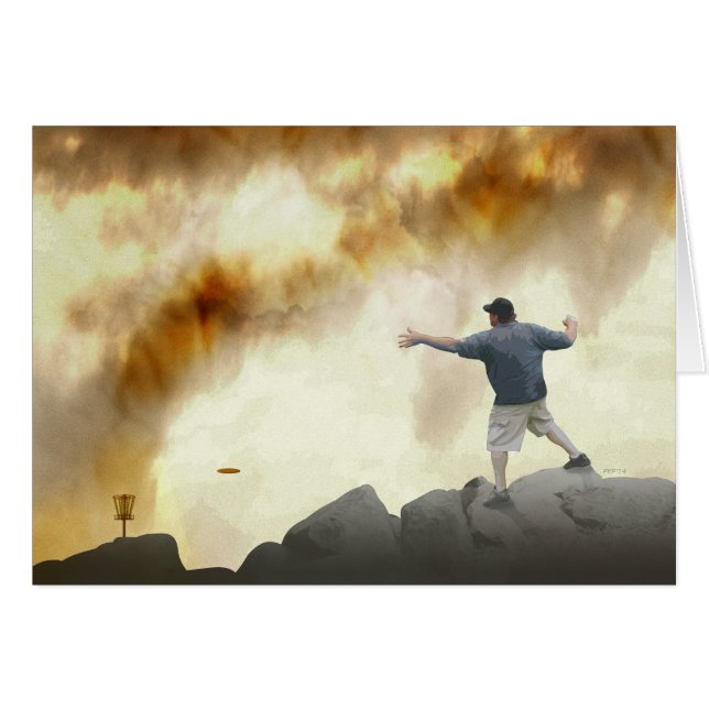 Cartão Golf de Disco Volcano (Frente Horizontal)