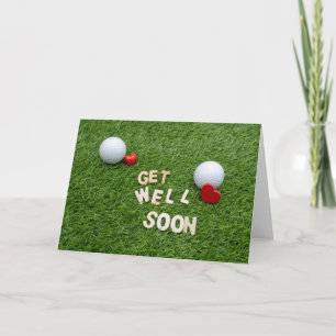 Cartão Golf, em breve, faça uma carta com bola de golfe e