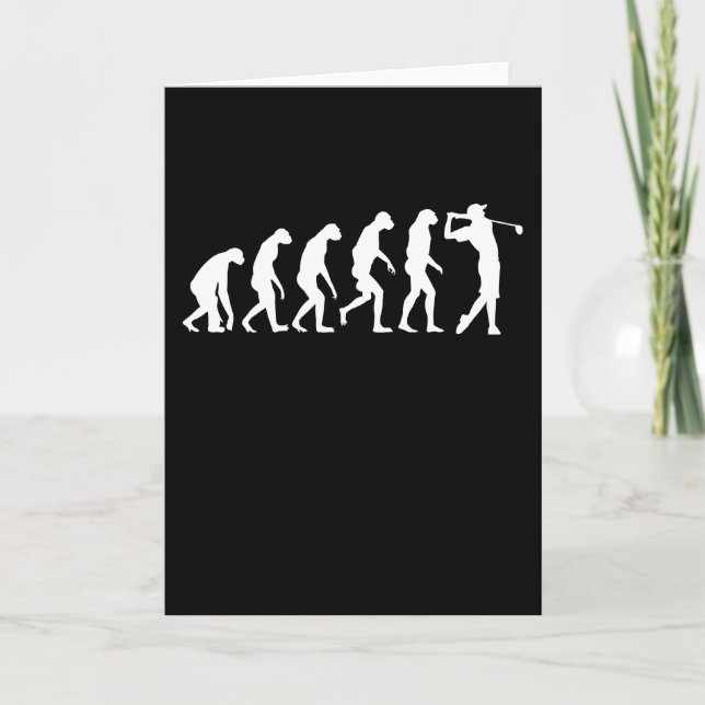 Cartão GOLF EVOLUÇÃO Golfe Roupa Mulheres Homens Crianças (Frente)