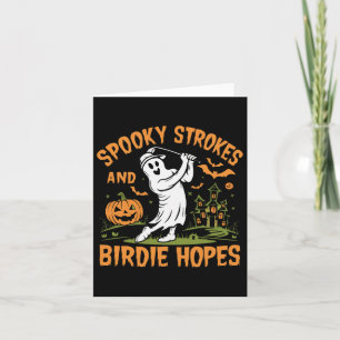 Cartão Golf Halloween Jogador de Golfe Spooky Golfertrick