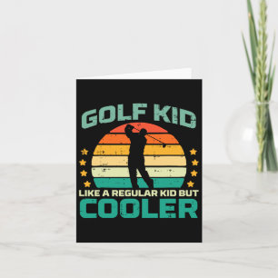 Cartão Golf Kid Como Homens Regulares De Pai De Golfe Ret