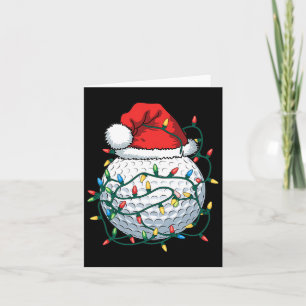 Cartão Golf Ll Santa Hat Homens Mulher Natal Golfe Xma