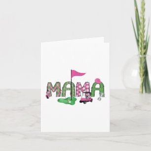 Cartão Golf Mama Rosa Buraco Numa primeiro aniversario De