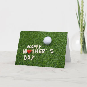 Cartão Golf Mother's Day gift for mother with golf ball 