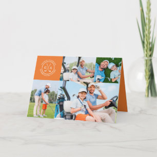 Cartão Golf Personalizado com Múltiplas Fotos e Monograma