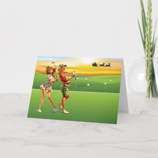 Cartão GOLF Presentes de Natal Pessoais ou Empresariais (Frente)