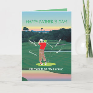 Cartão GOLF - Tentando acertar na "Fairway"
