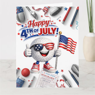 Cartão Golfe 4 de Julho Dia da Independência 