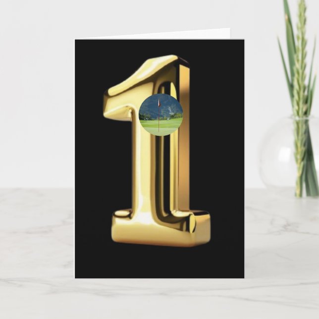 Cartão Golfe. Buraco num. (Frente)