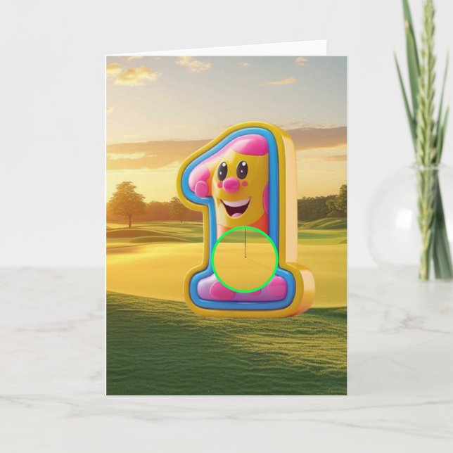 Cartão Golfe. Buraco num. (Frente)