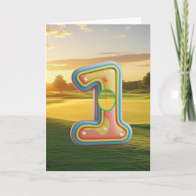Cartão Golfe. Buraco num. (Frente)