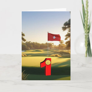 Cartão Golfe. Buraco num.