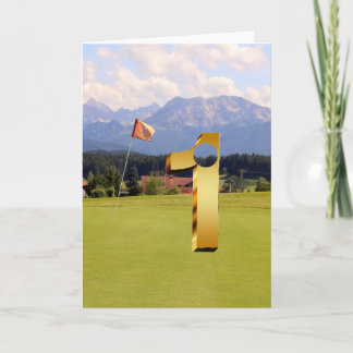Cartão Golfe. Buraco num.
