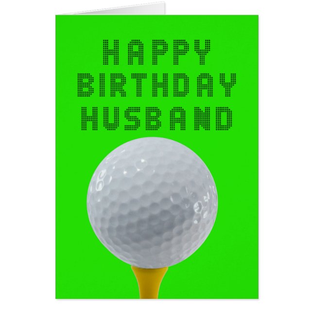 Cartão Golfe de Aniversário do Marido (Frente)