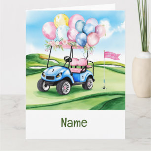 Cartão Golfe de primeiro aniversario de um ano