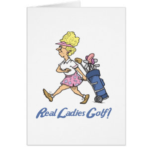 Cartão golfe de senhoras de verdade