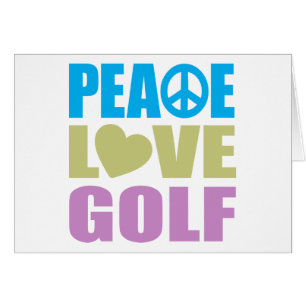 Cartão Golfe do amor da paz
