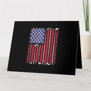 Cartão Golfe Engraçado Bandeira Americana Golf Player Vin