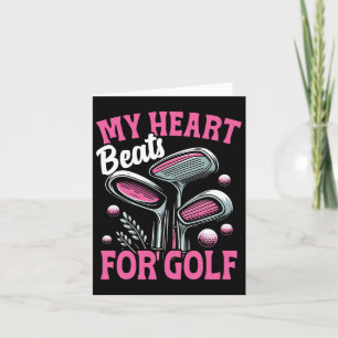 Cartão Golfe Engraçado Para Mulheres Golfer - Meu Coração