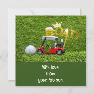 Cartão Golfe Feliz Dia dos Pais