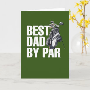 Cartão Golfe Feliz Dia dos Pais melhor pai por par