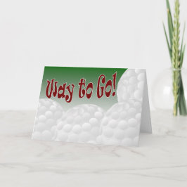 Cartão Golfe - Muito bem! Parabéns! Incrível!