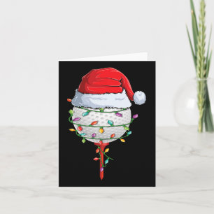 Cartão Golfe Natal Pajama Divertido Feriado Golf Ball San
