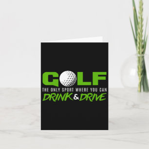 Cartão Golfe O Único Esporte Onde Você Pode Beber E Dirig