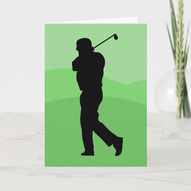 Cartão Golfer Silhouette (Frente)