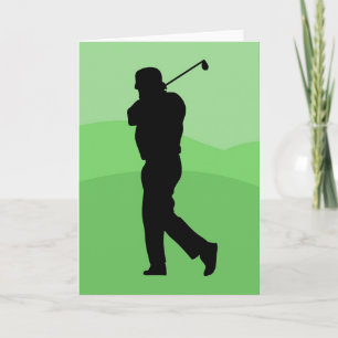 Cartão Golfer Silhouette