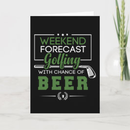 Cartão GOLFING de Previsão de Fim de Semana e Golfe Engra