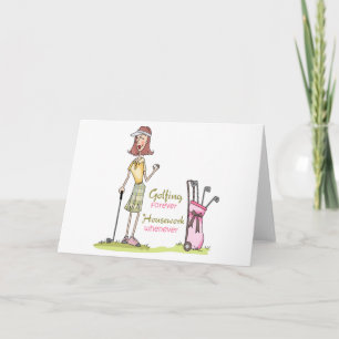 Cartão Golfing Forever