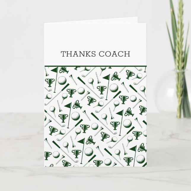 Cartão Golfing Trophy Clusters Custom Text Sports Bonito (Frente)