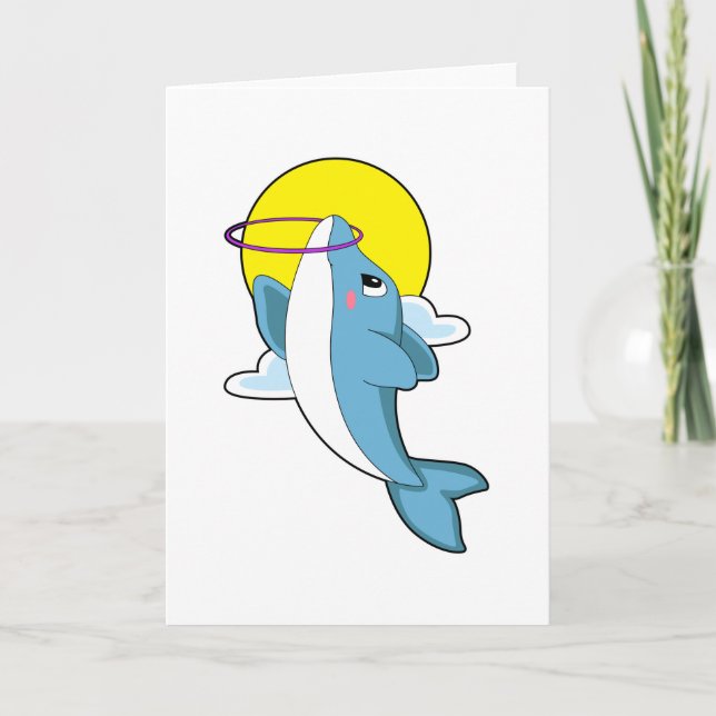 Cartão Golfinho com pneus de Malhação (Frente)