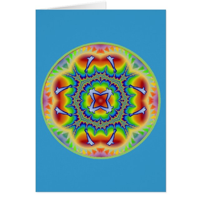 Cartão Golfinho Delite do arco-íris (Frente)