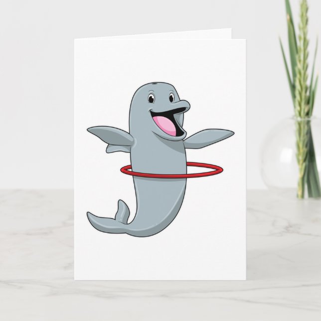 Cartão Golfinho no treinamento de Resistência com pneus d (Frente)