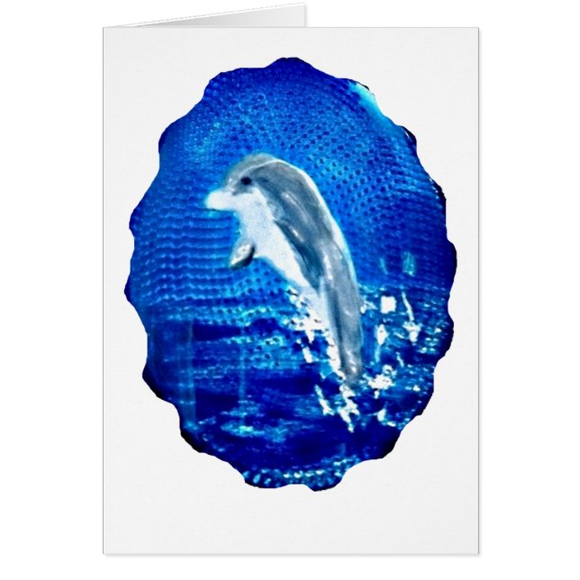 Cartão Golfinho Que Pula Animais Do Mar (Frente)